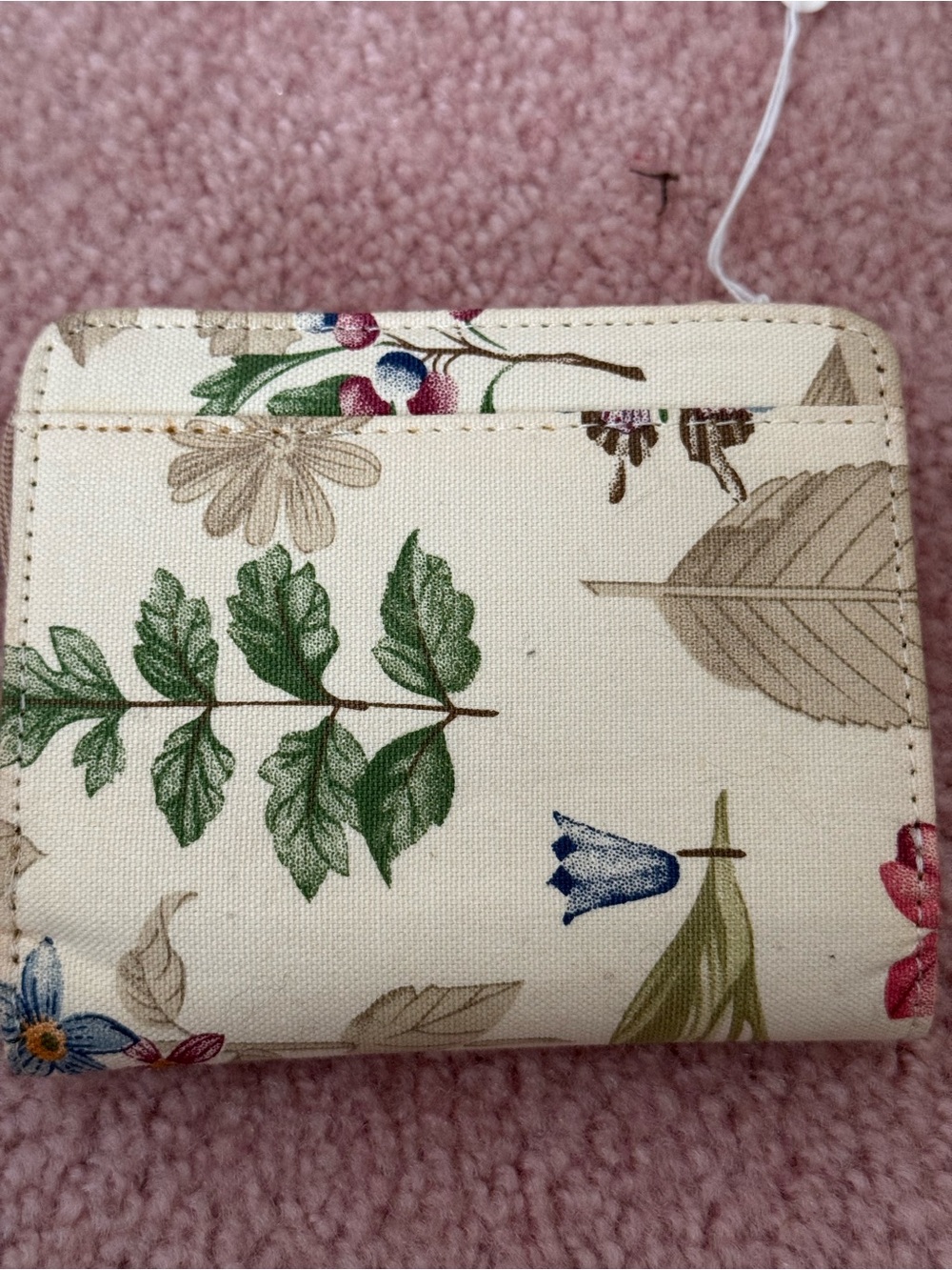 Longaberger Cream Croc-Embossed Floral Accent Wallet - Picture 2 of 3